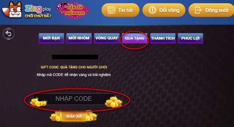 Nạp Giftcode Zing Play